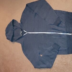 Gray, zip up sweet shirt, Large